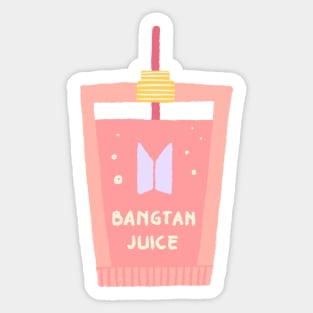 BTS Juice pink aesthetic item Sticker